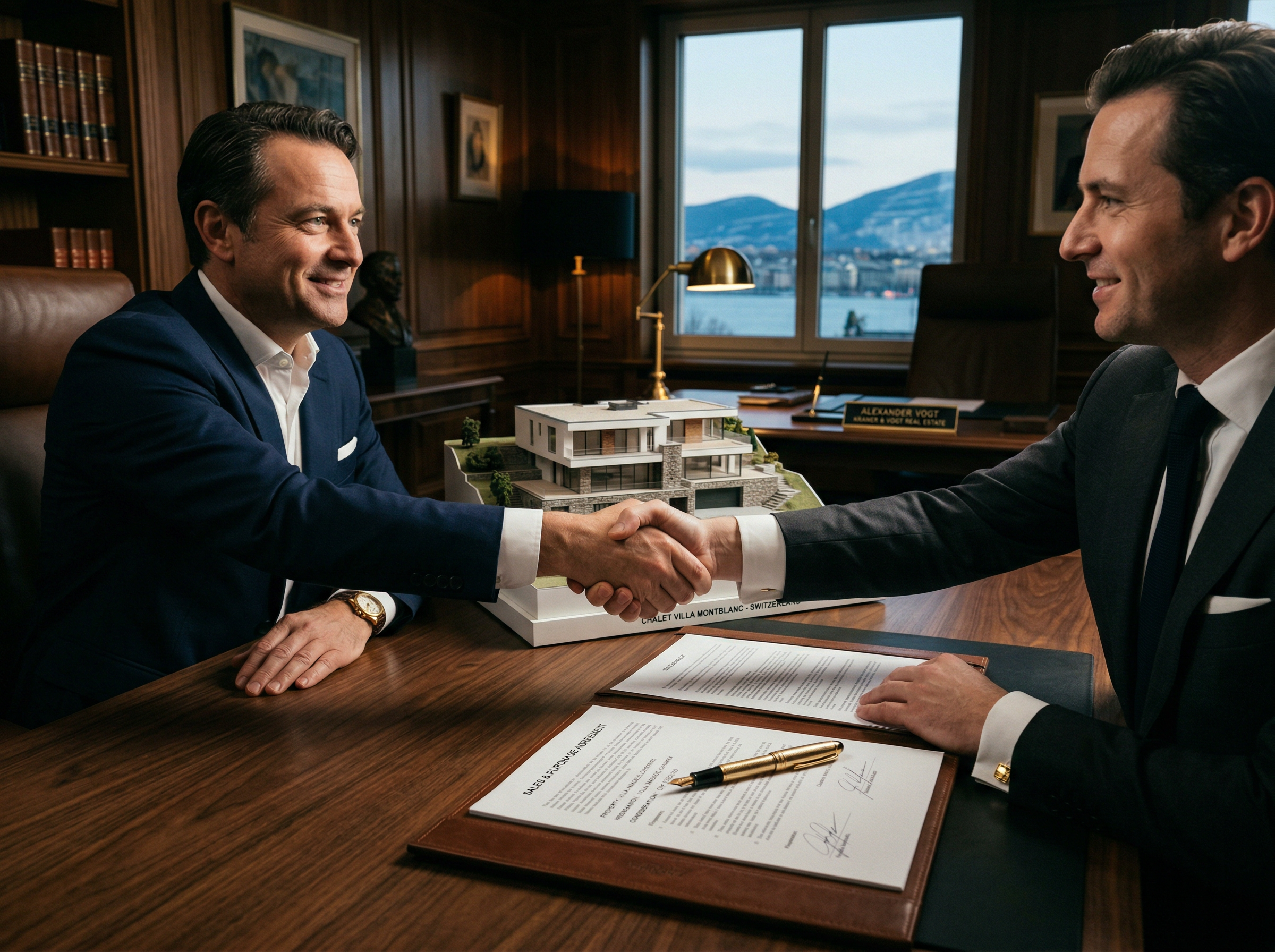 Handschlag beim Immobilienverkauf – professionelle Beratung